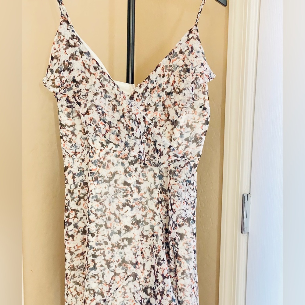 Express Ruffle Wrap Hi-Lo Maxi Dress - Picture 2 of 8